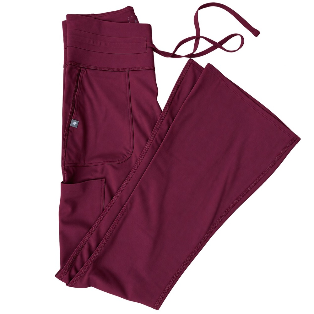 FIGS Flare Scrub Legging Burgundy XL NWT
